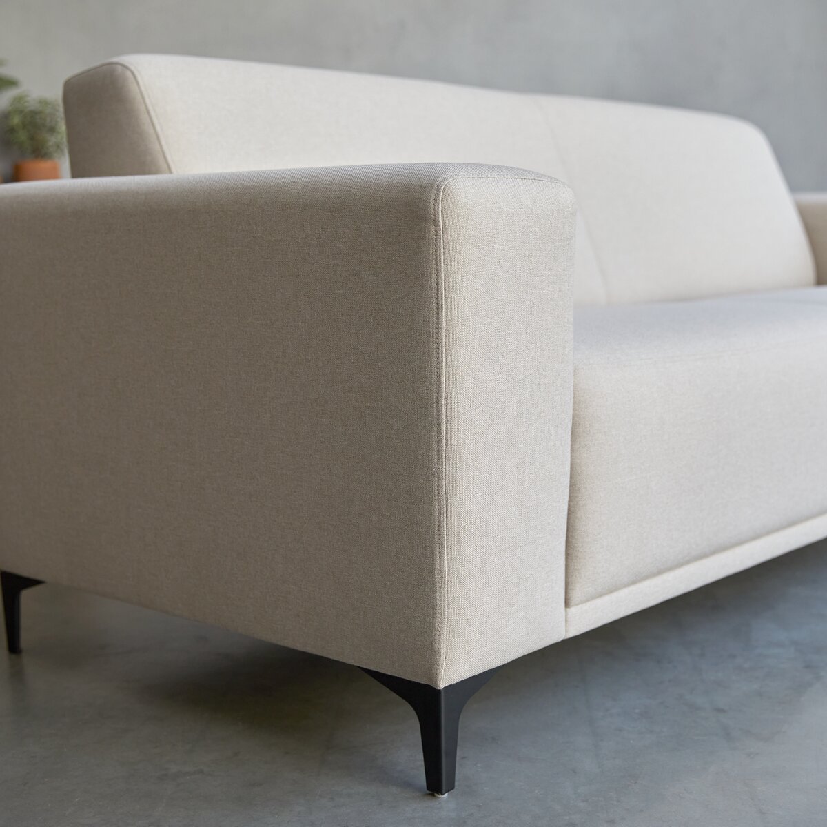 Lars - 3-Sitzer-Sofa mit ecrufarbenem Stoffbezug Lars - 3-Sitzer-Sofa mit ecrufarbenem Stoffbezug