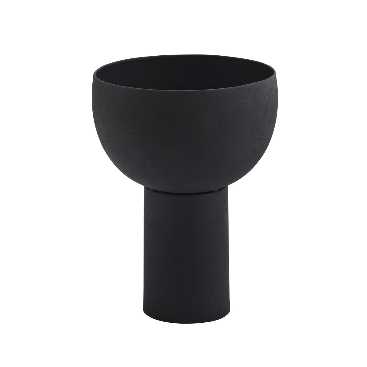 Vaso decorativo Ø 23 cm in alluminio nero