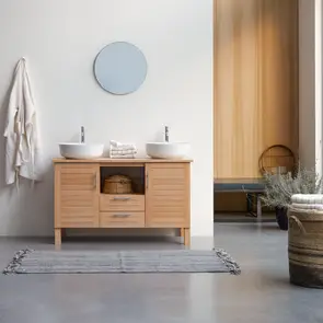 Soho - Mueble bajo lavabo de haya maciza 125 cm