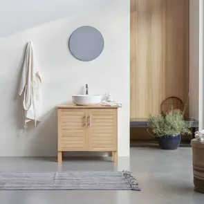 Soho - Mueble bajo lavabo de haya maciza 85 cm