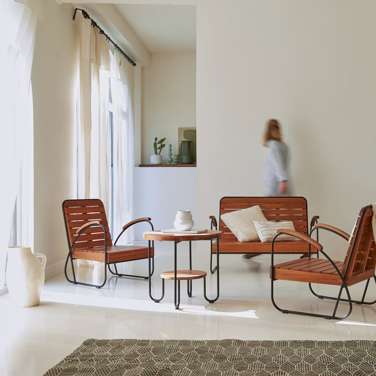 Key Wood - Komplettwohnzimmer aus massivem Akazienholz 4-teilig Key Wood - Komplettwohnzimmer aus massivem Akazienholz 4-teilig