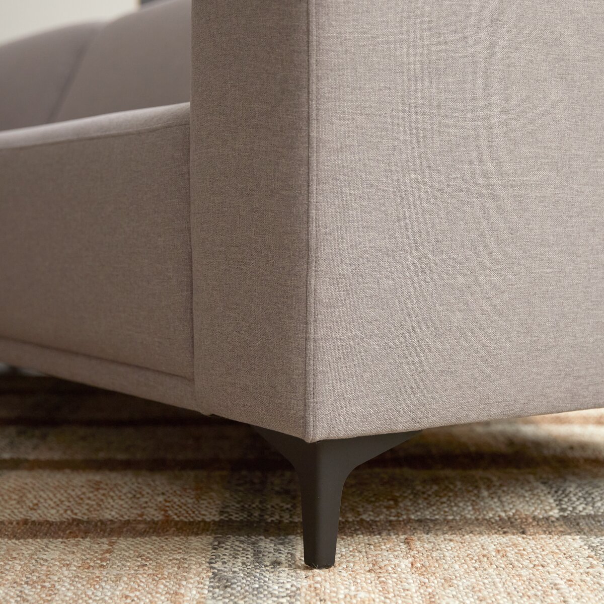 Lars - Ecksofa mit Eckelement links und grauem Stoffbezug 295 x 185 cm Lars - Ecksofa mit Eckelement links und grauem Stoffbezug 295 x 185 cm