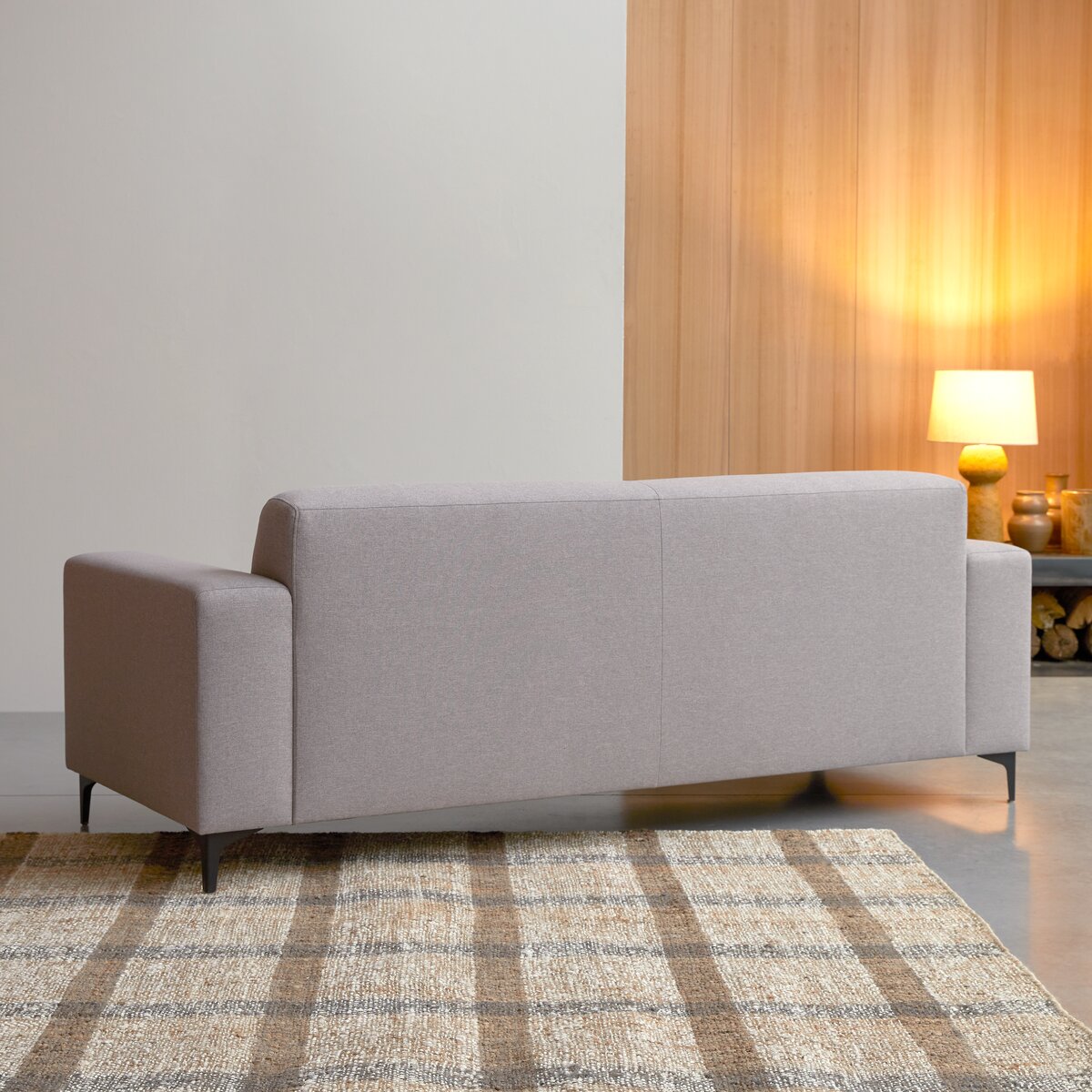 Lars - 3-Sitzer-Sofa mit grauem Stoffbezug Lars - 3-Sitzer-Sofa mit grauem Stoffbezug