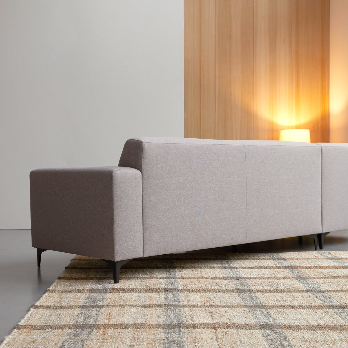 Lars - Ecksofa mit Eckelement links und grauem Stoffbezug 300 x 150 cm Lars - Ecksofa mit Eckelement links und grauem Stoffbezug 300 x 150 cm