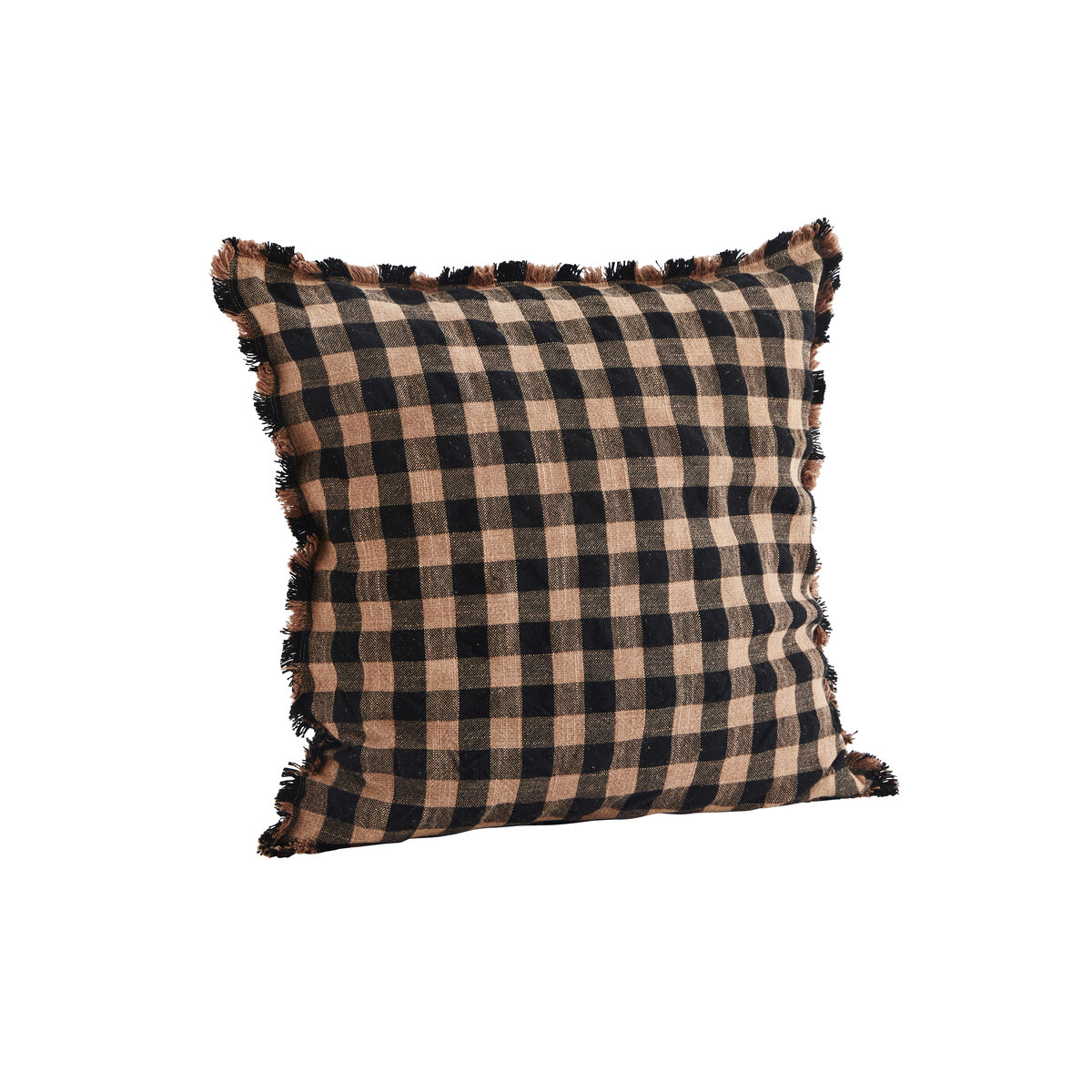 KT021.332 Housse de coussin 45x45 cm Noir Blanc Polyester Sapins