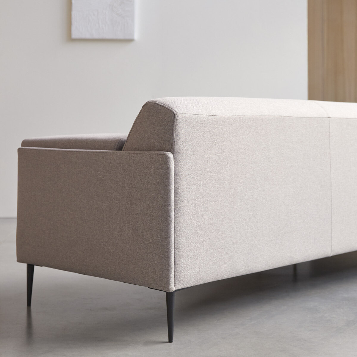 Finn - Ecksofa mit Eckelement links und grauem Stoffbezug 270 x 180 cm Finn - Ecksofa mit Eckelement links und grauem Stoffbezug 270 x 180 cm