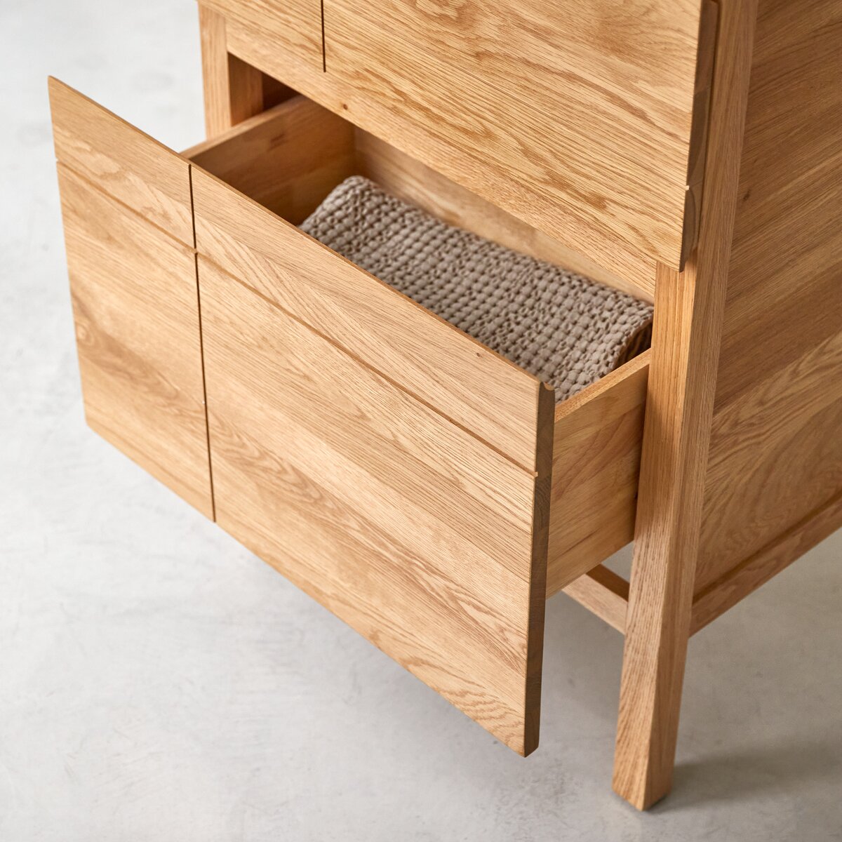 Easy - Solid oak and ceramic bathroom unit 60 cm Easy - Solid oak and ceramic bathroom unit 60 cm