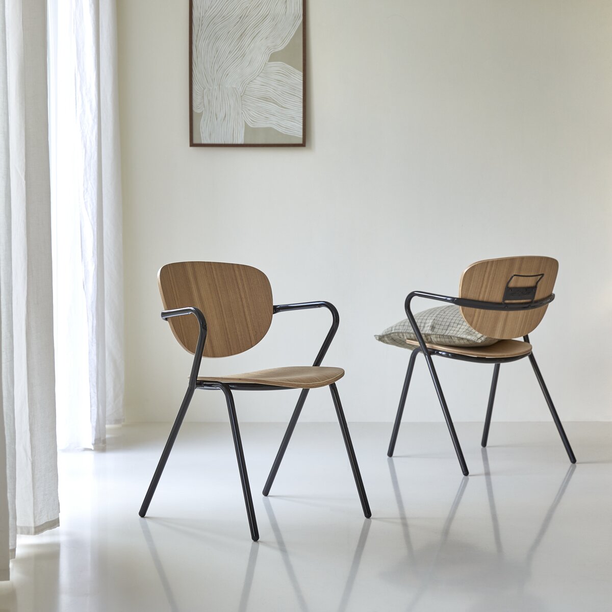 Ada - Chaise en frêne et métal Ada - Chaise en frêne et métal