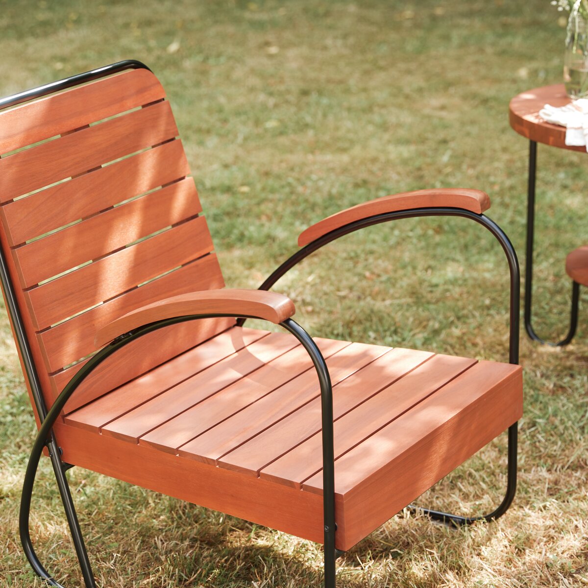 Key Wood - Sillón de jardín de acacia maciza Key Wood - Sillón de jardín de acacia maciza