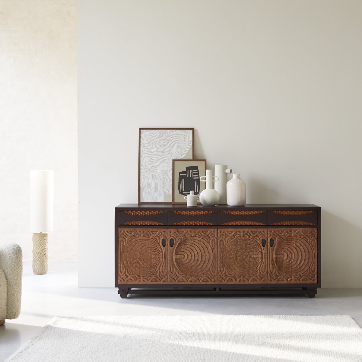 Frida - Buffet en acajou massif 180 cm Frida - Buffet en acajou massif 180 cm