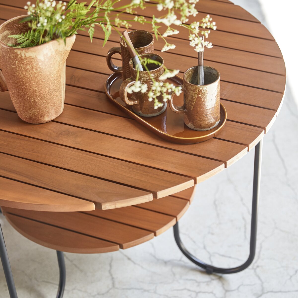Key Wood - Table basse de jardin lattée en acacia massif Key Wood - Table basse de jardin lattée en acacia massif