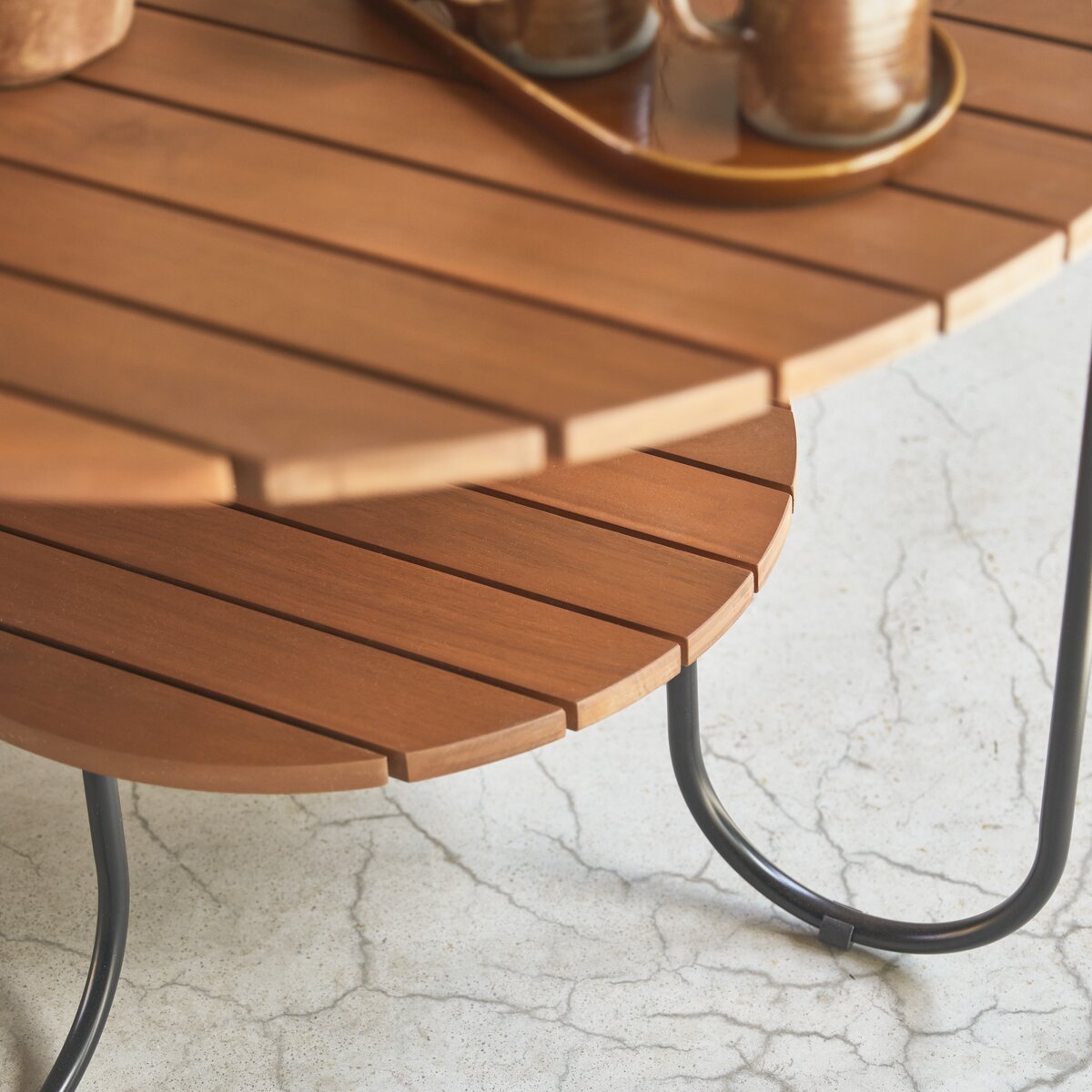 Key Wood - Table basse de jardin lattée en acacia massif Key Wood - Table basse de jardin lattée en acacia massif