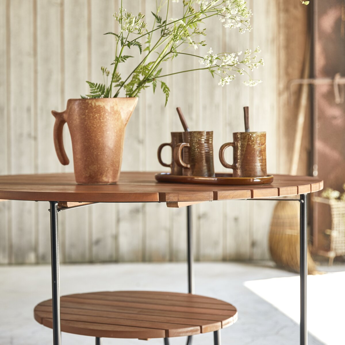 Key Wood - Table basse de jardin lattée en acacia massif Key Wood - Table basse de jardin lattée en acacia massif