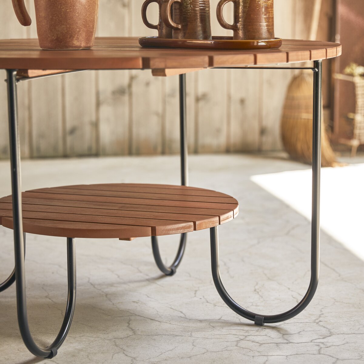 Key Wood - Table basse de jardin lattée en acacia massif Key Wood - Table basse de jardin lattée en acacia massif