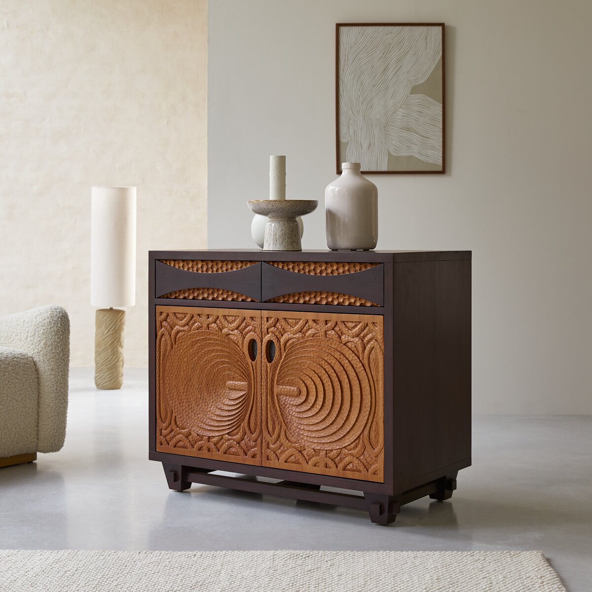 Frida - Buffet en acajou massif 93 cm Frida - Buffet en acajou massif 93 cm