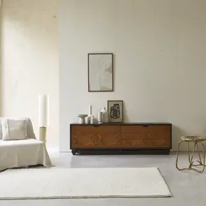 Frida - Mueble de TV de caoba maciza 200 cm