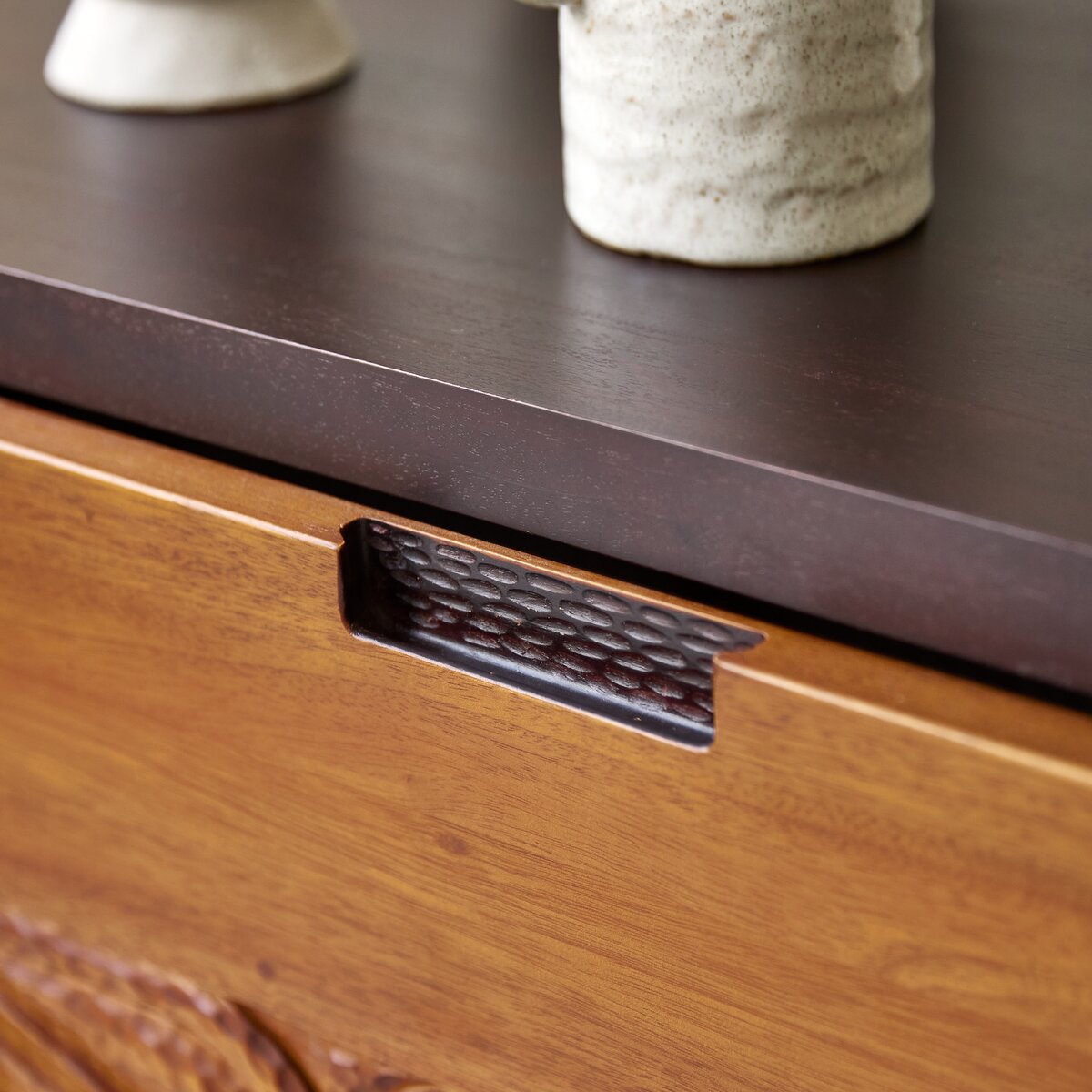 Frida - Mueble de TV de caoba maciza 200 cm Frida - Mueble de TV de caoba maciza 200 cm