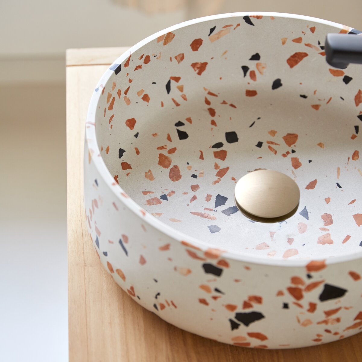 Milos - Vasque ronde en terrazzo premium brown Milos - Vasque ronde en terrazzo premium brown