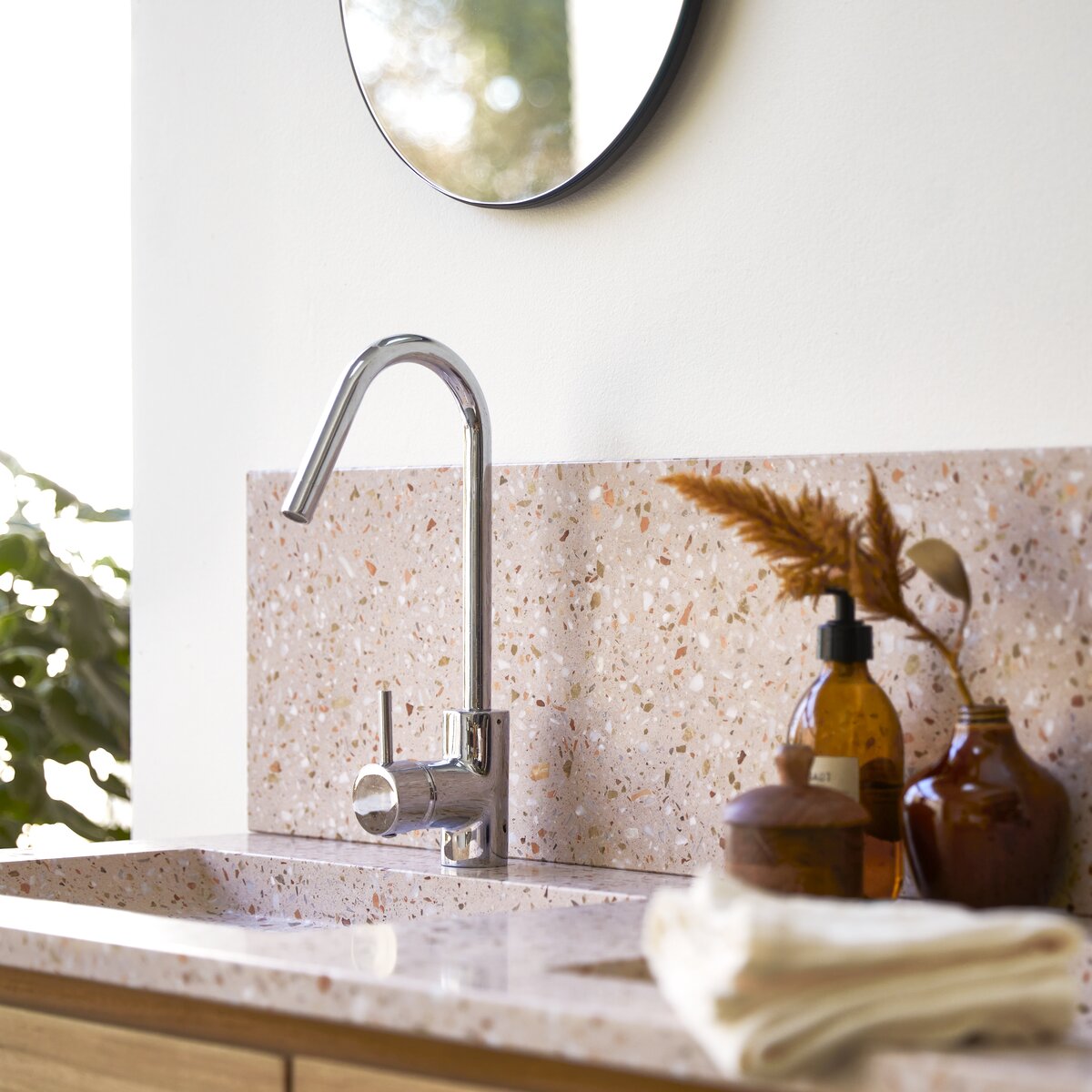 Ava - Crédence en terrazzo premium pink 145 cm Ava - Crédence en terrazzo premium pink 145 cm