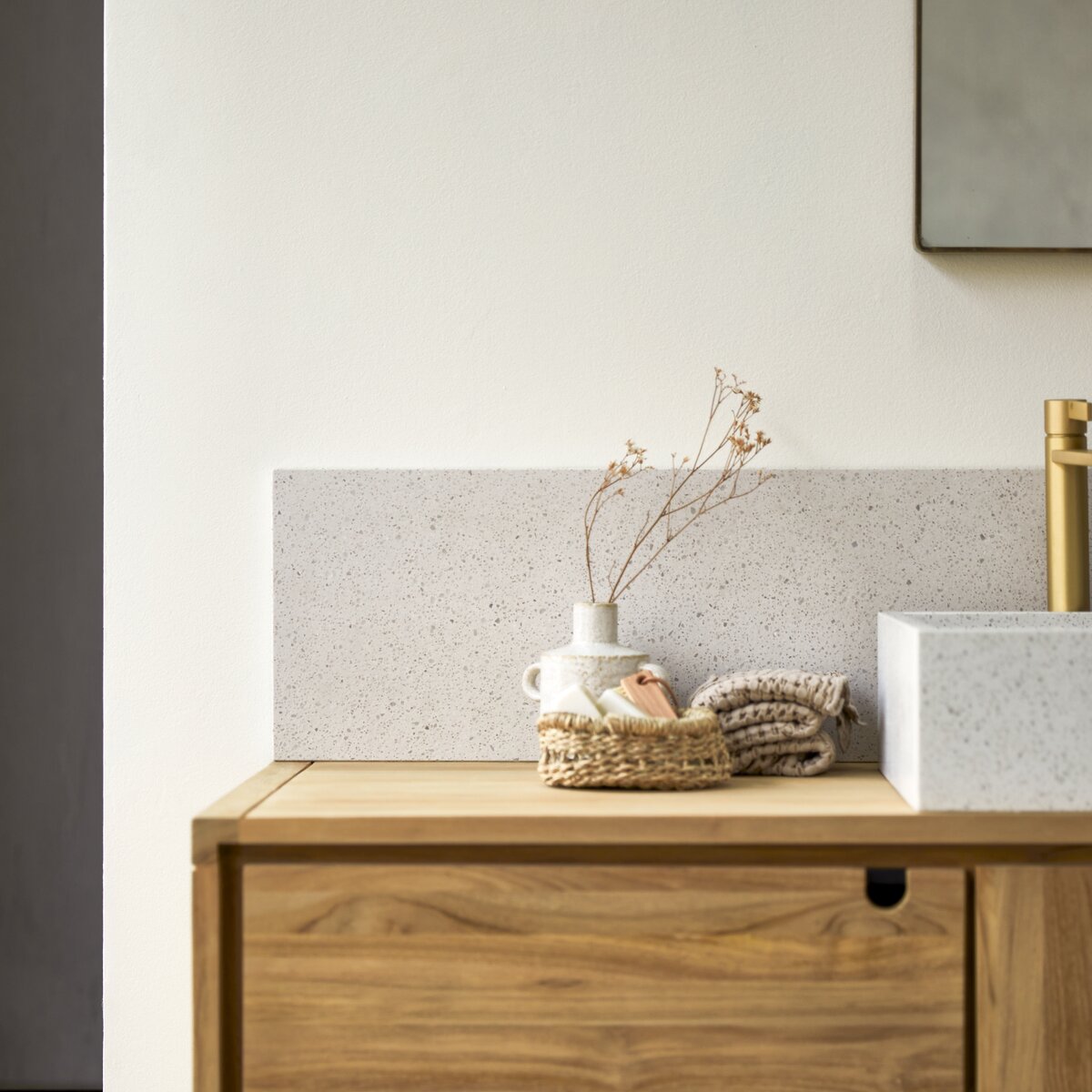 Ava - Crédence en terrazzo premium white 145 cm Ava - Crédence en terrazzo premium white 145 cm