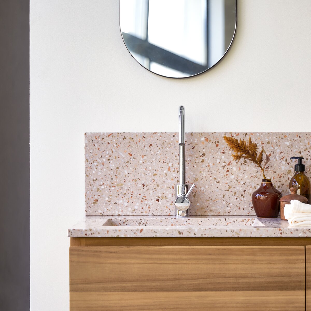 Ava - Crédence en terrazzo premium pink 120 cm Ava - Crédence en terrazzo premium pink 120 cm