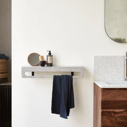 Clea - Wall-mounted towel rack grey concrete