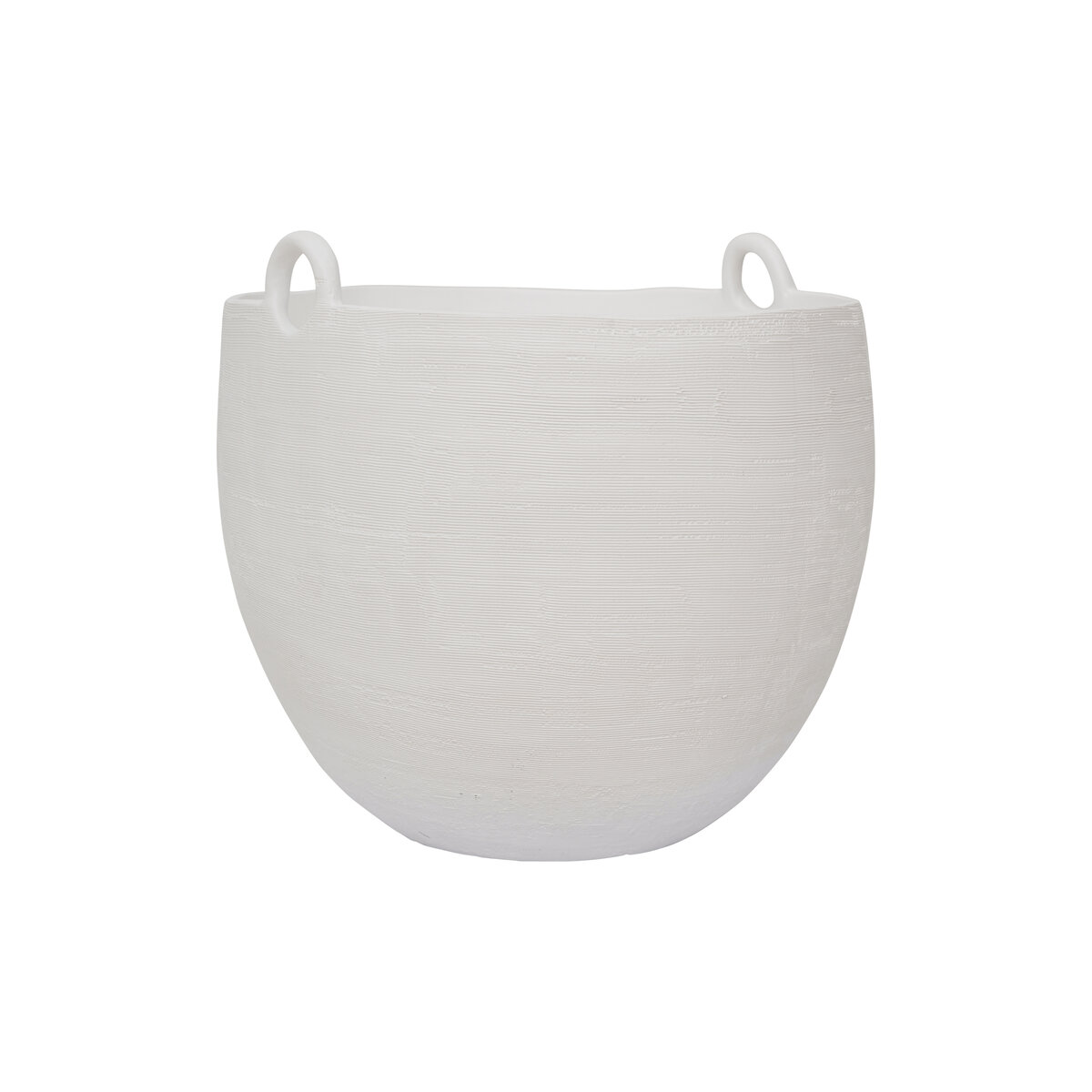 COPRIVASO CERAMICA TUSCA BIANCO - H23XD25CM