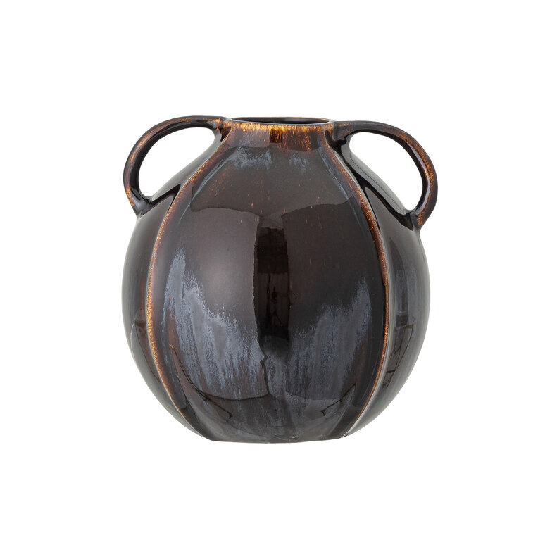 Jarrón De Gres Marrón ASA Selection Serie Flora - 19.5 Cm Diámetro X 25 Cm Alto - Decoración Para Hogar