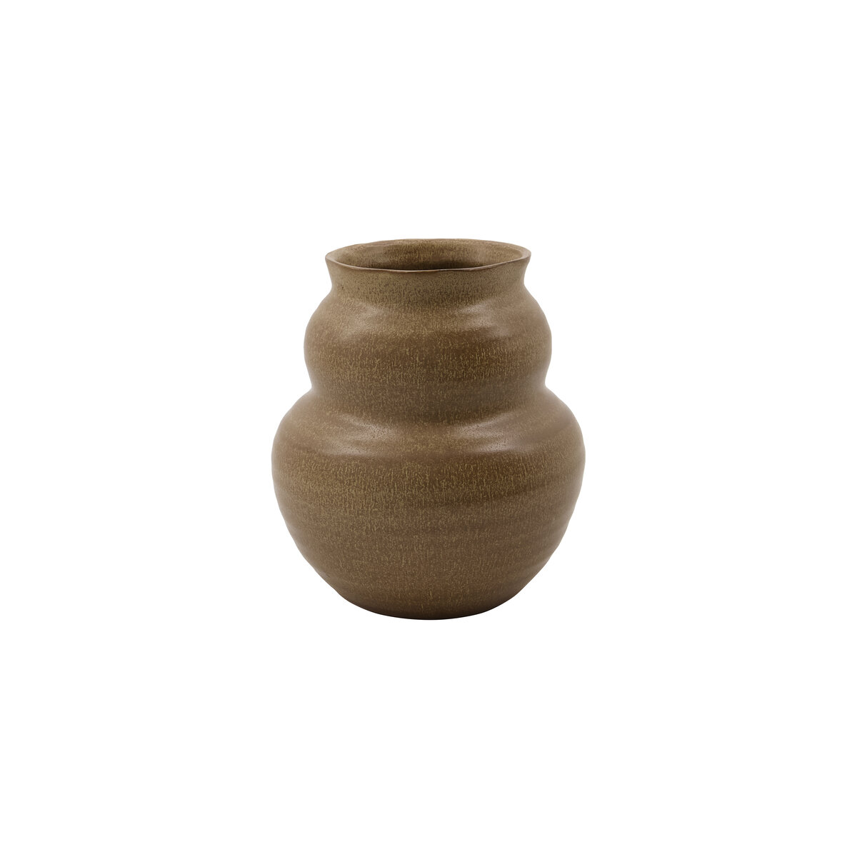 Juno - Vase en argile, camel, 19 cm