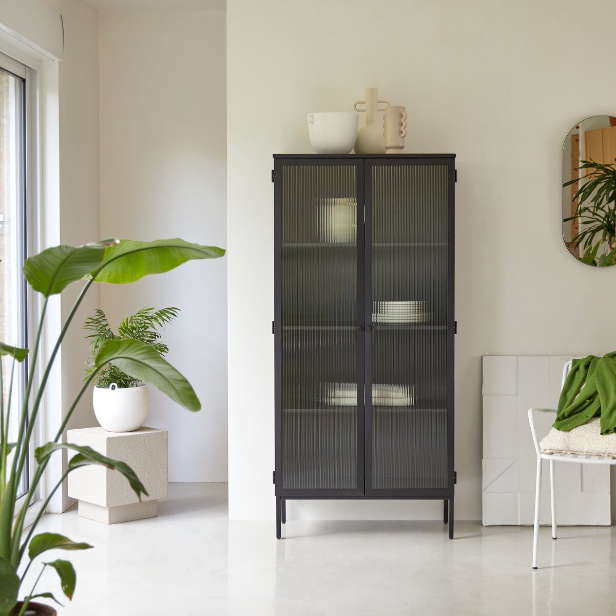 Metal cabinet store living room