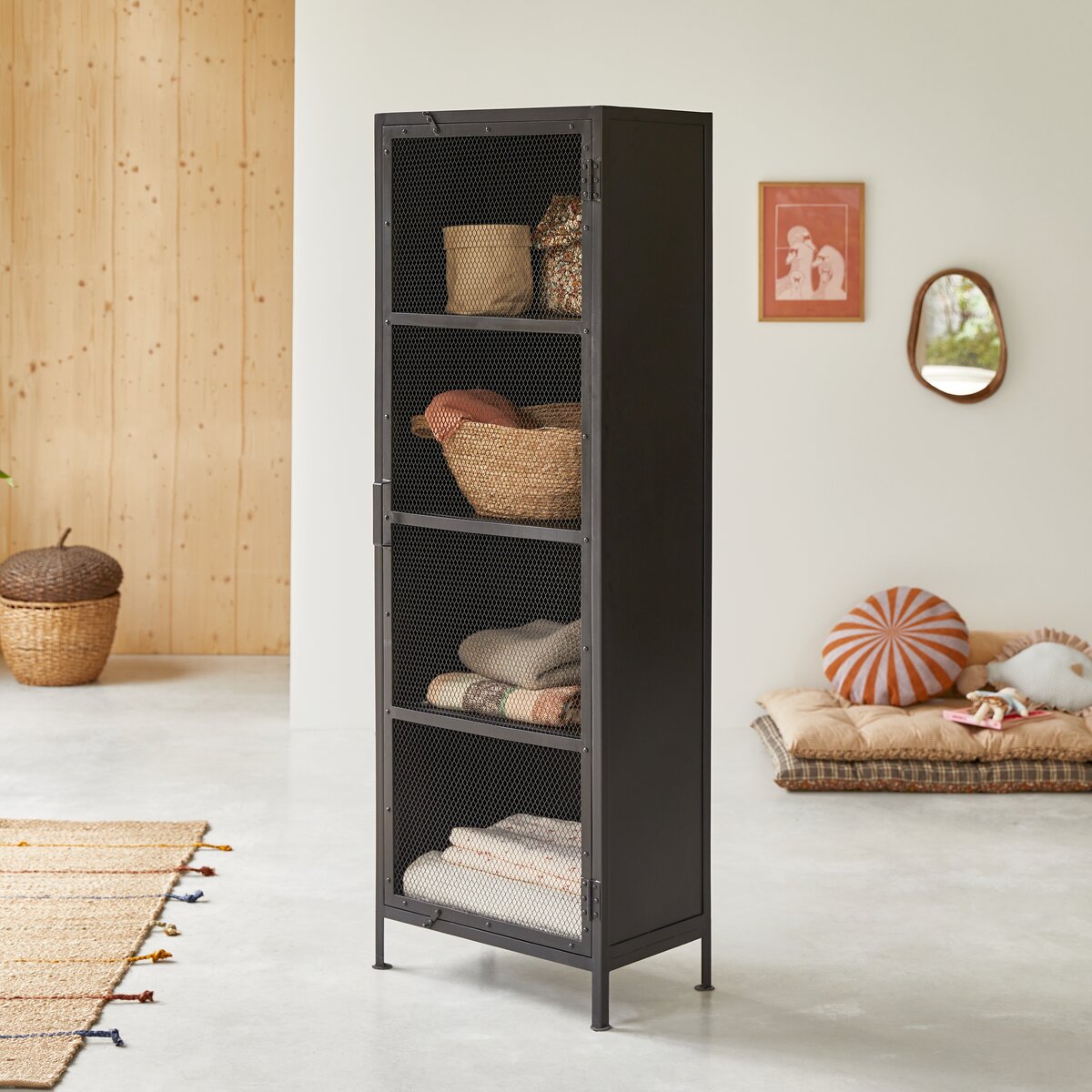 Alma - Kids Metal mesh-fronted Kids cupboard Alma - Kids Metal mesh-fronted Kids cupboard