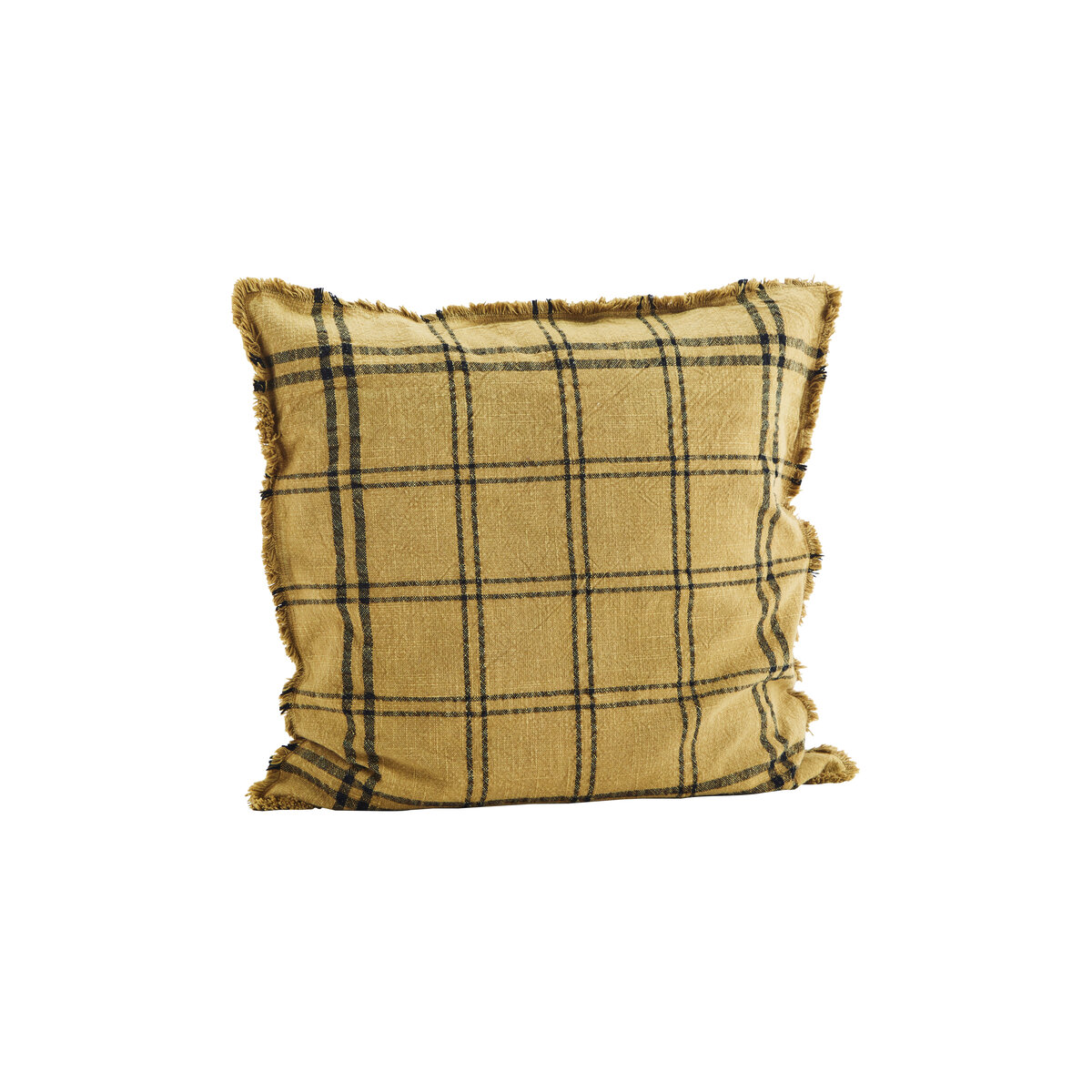 Housse de coussin en coton 50 cm jaune - Décoration textile - Tikamoon