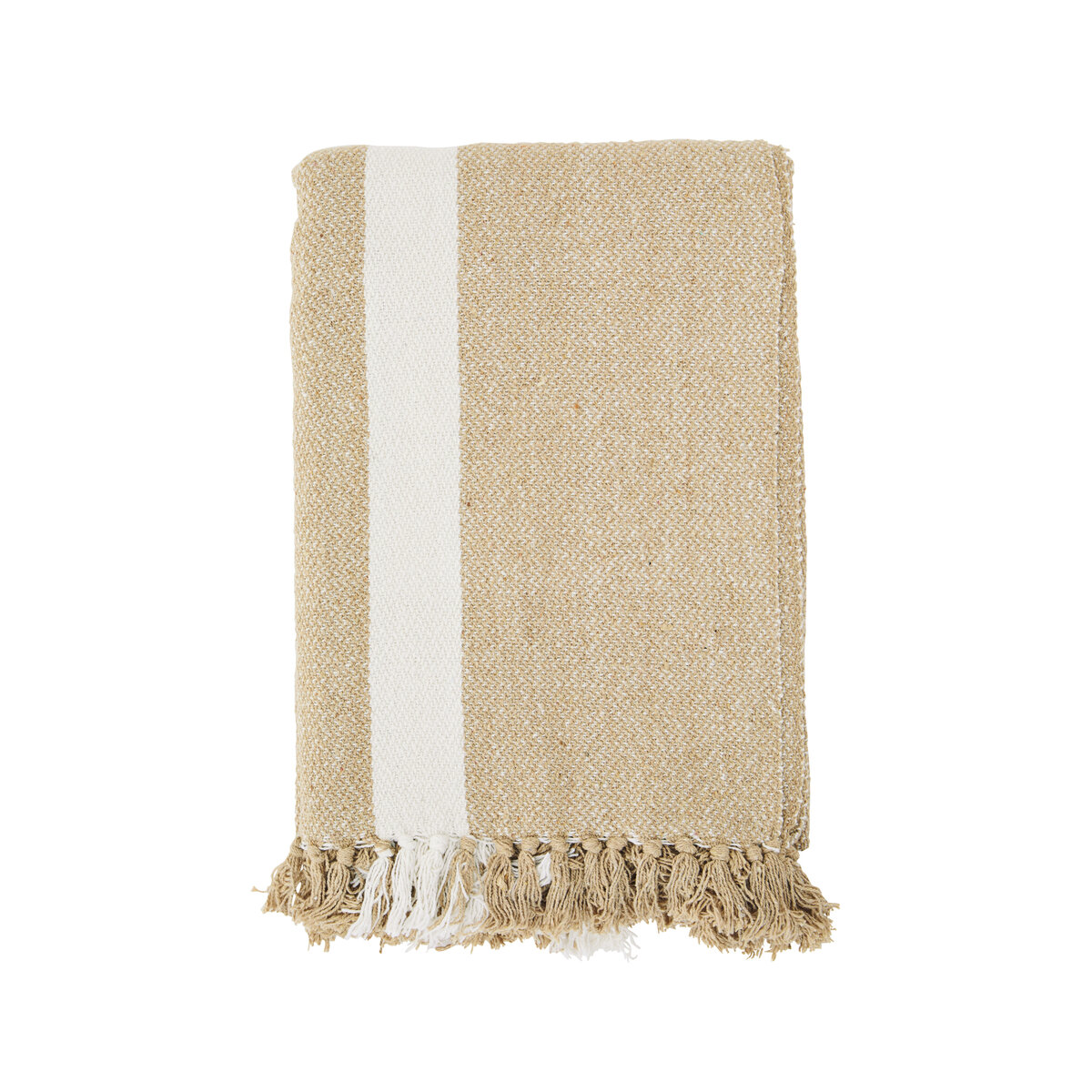 Kapra - Plaid en coton recyclé, sand Kapra - Plaid en coton recyclé, sand