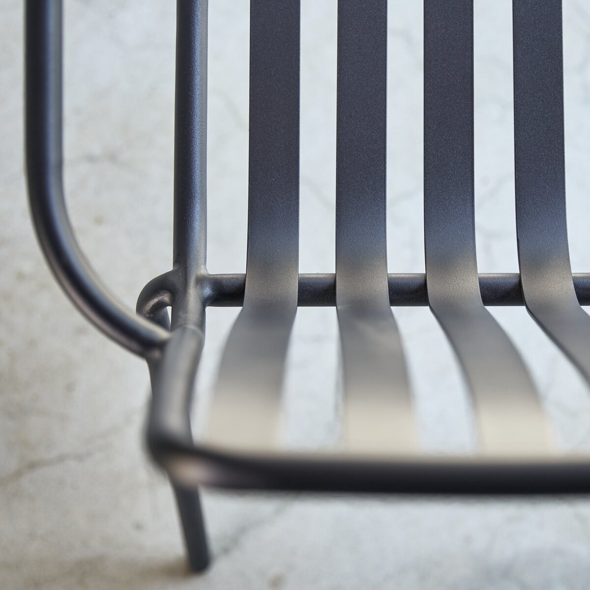 Black metal chair with armrests Garden furniture Tikamoon