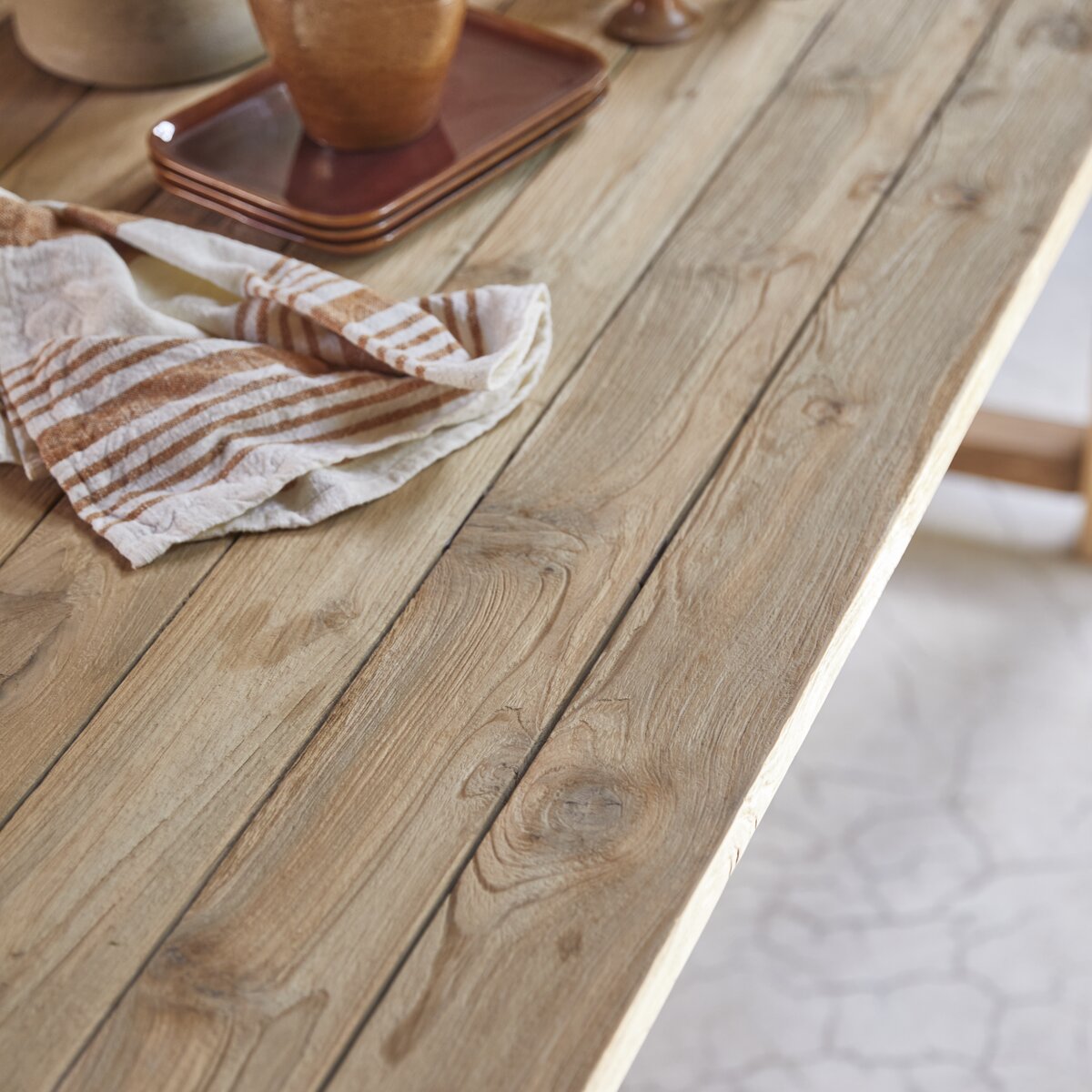 Teresa - Solid reclaimed teak garden table, seats 6-8 people Teresa - Solid reclaimed teak garden table, seats 6-8 people