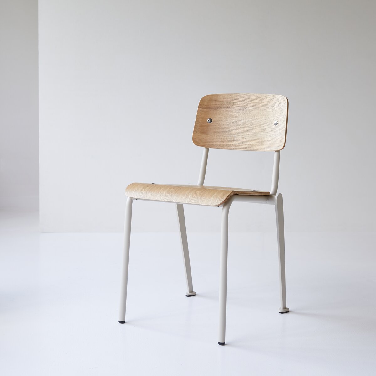 Mio - Chaise en frêne et métal cream Mio - Chaise en frêne et métal cream