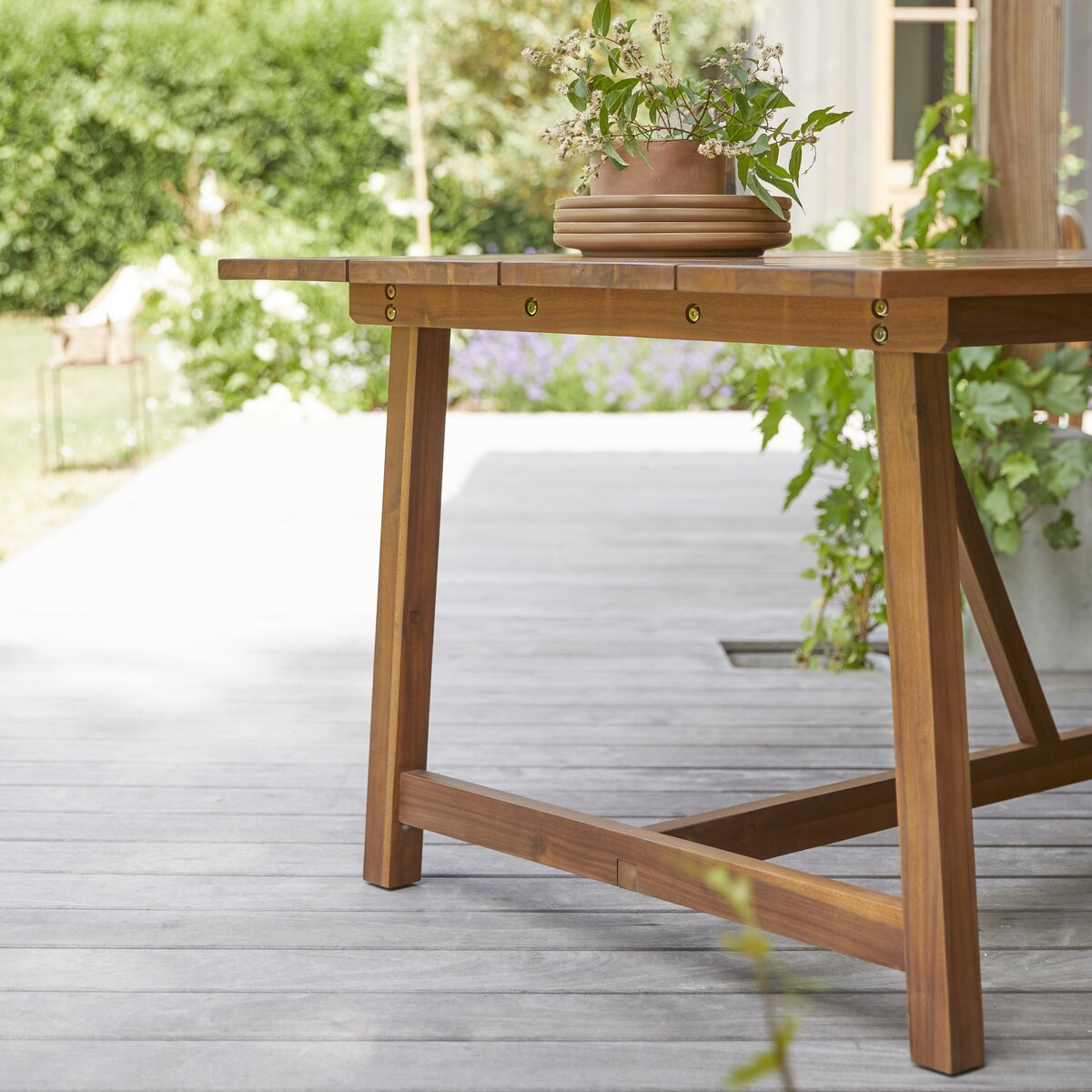 Alba - Solid acacia garden set with 4 chairs Alba - Solid acacia garden set with 4 chairs