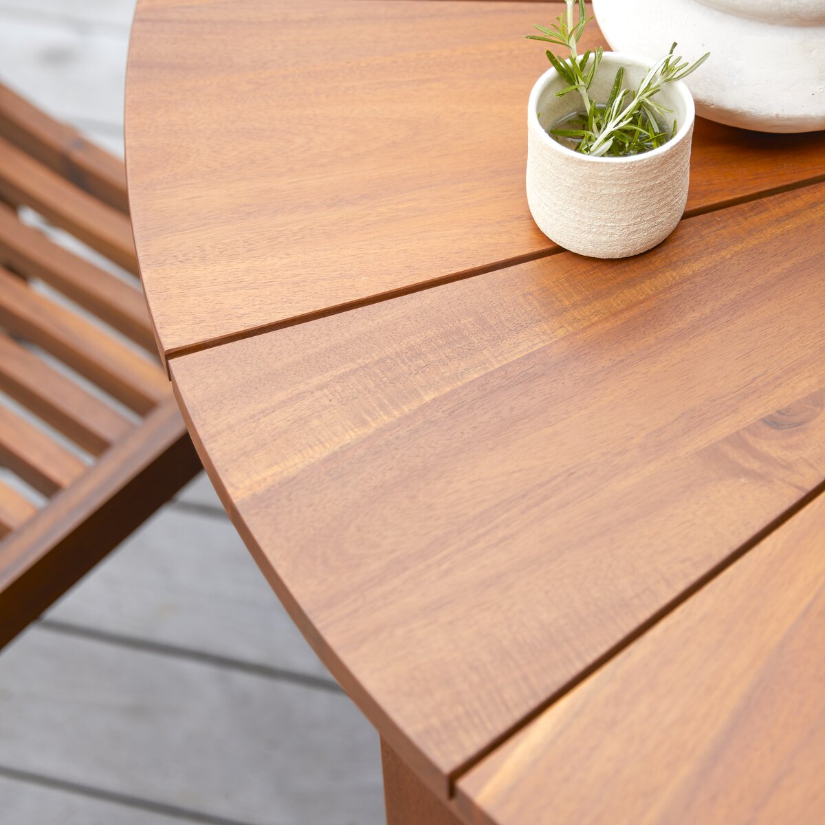 Bianca - Ensemble de jardin en acacia massif 4 chaises Bianca - Ensemble de jardin en acacia massif 4 chaises