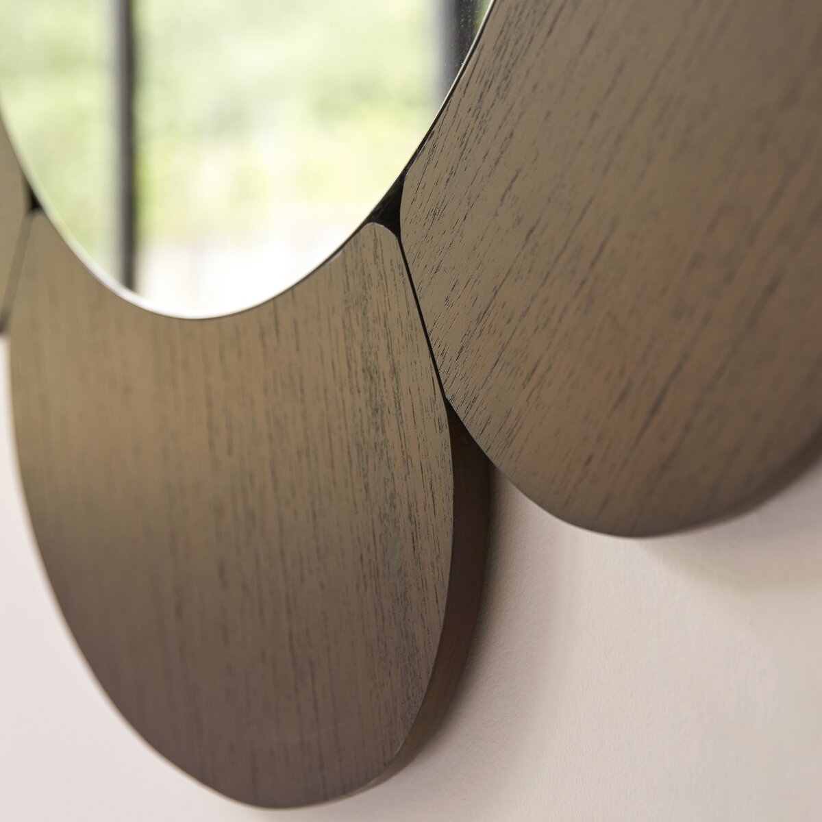 Sara - Dark mindi wood mirror 110x110 cm Sara - Dark mindi wood mirror 110x110 cm