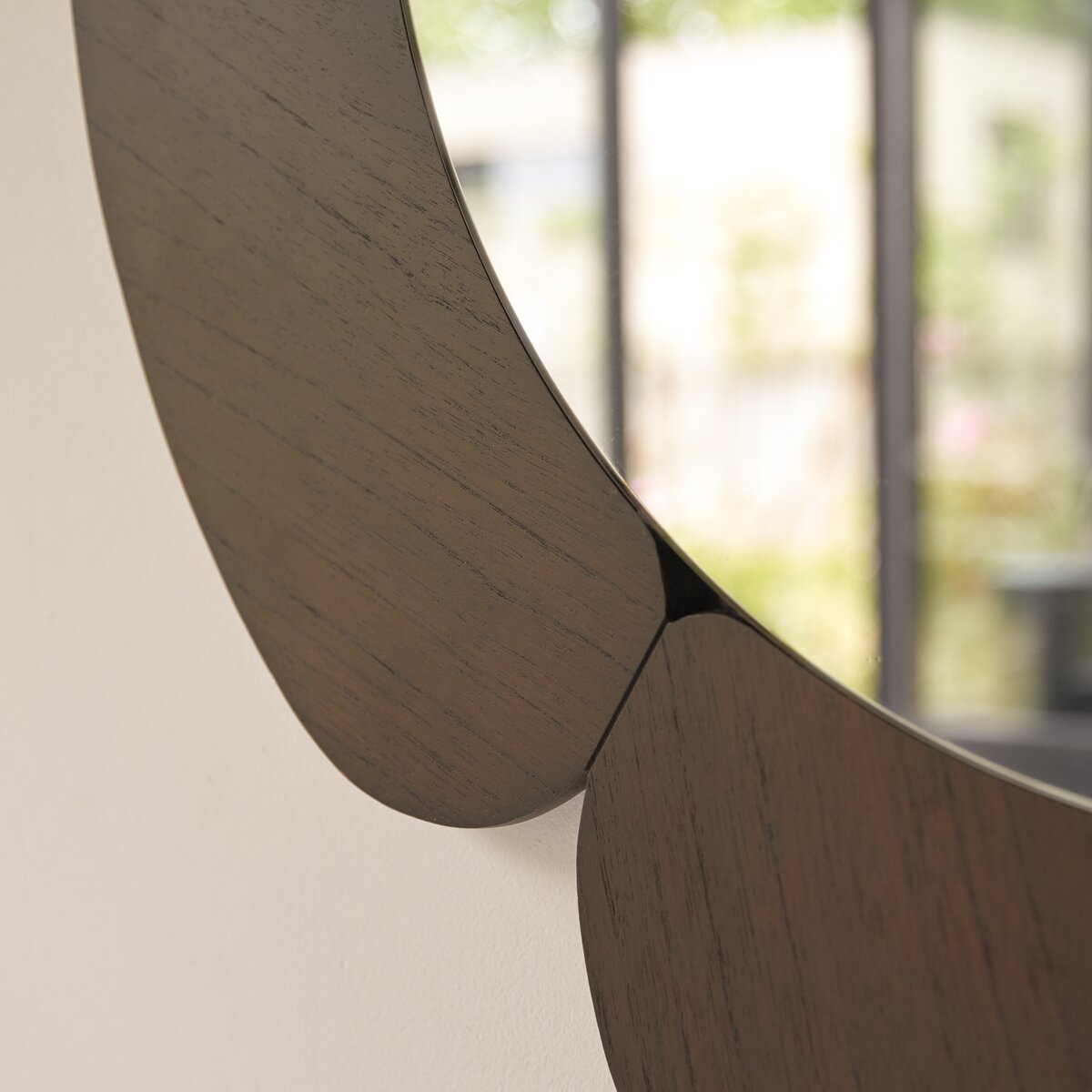 Sara - Dark mindi wood mirror 110x110 cm Sara - Dark mindi wood mirror 110x110 cm