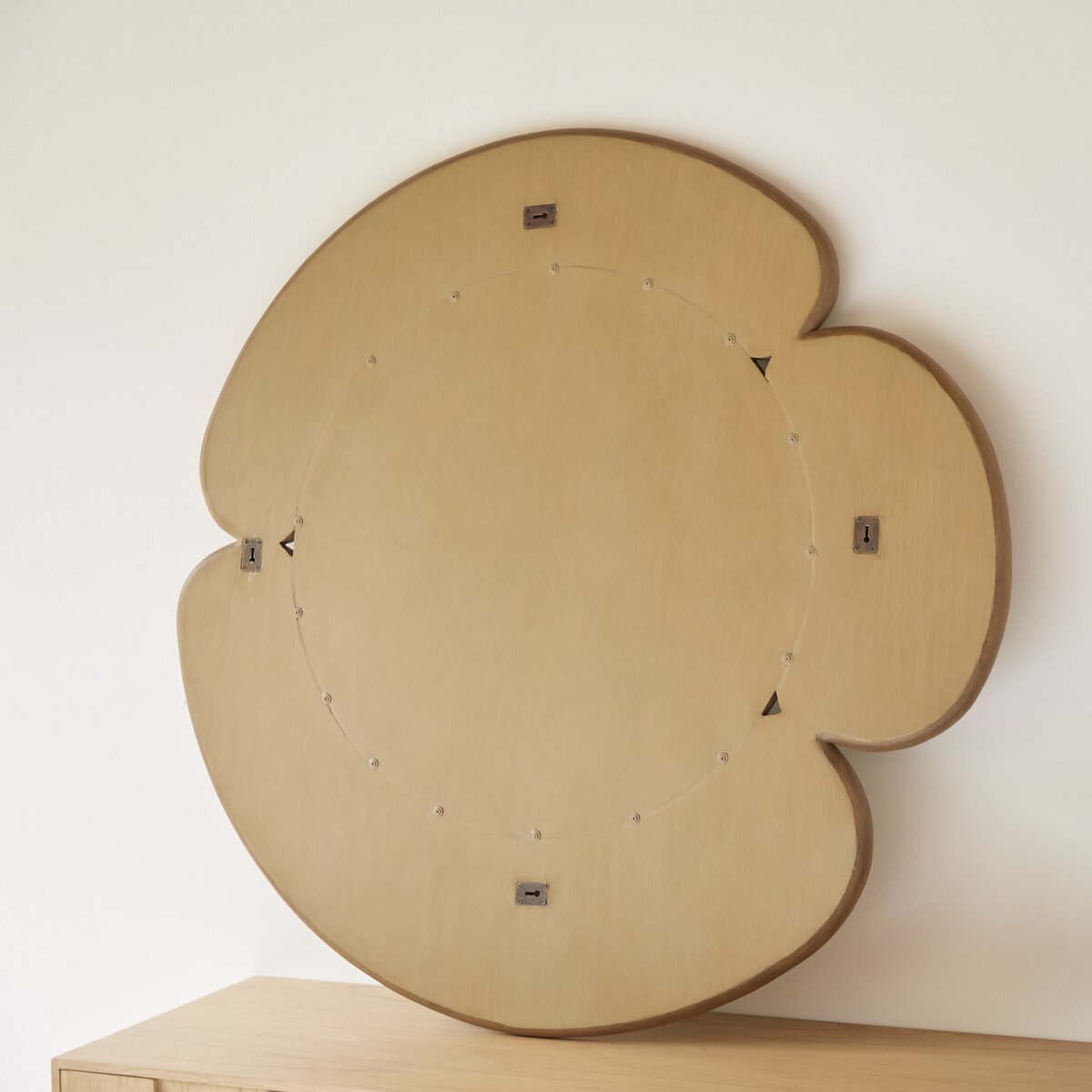 Sara - Light mindi wood mirror 110x110 cm Sara - Light mindi wood mirror 110x110 cm