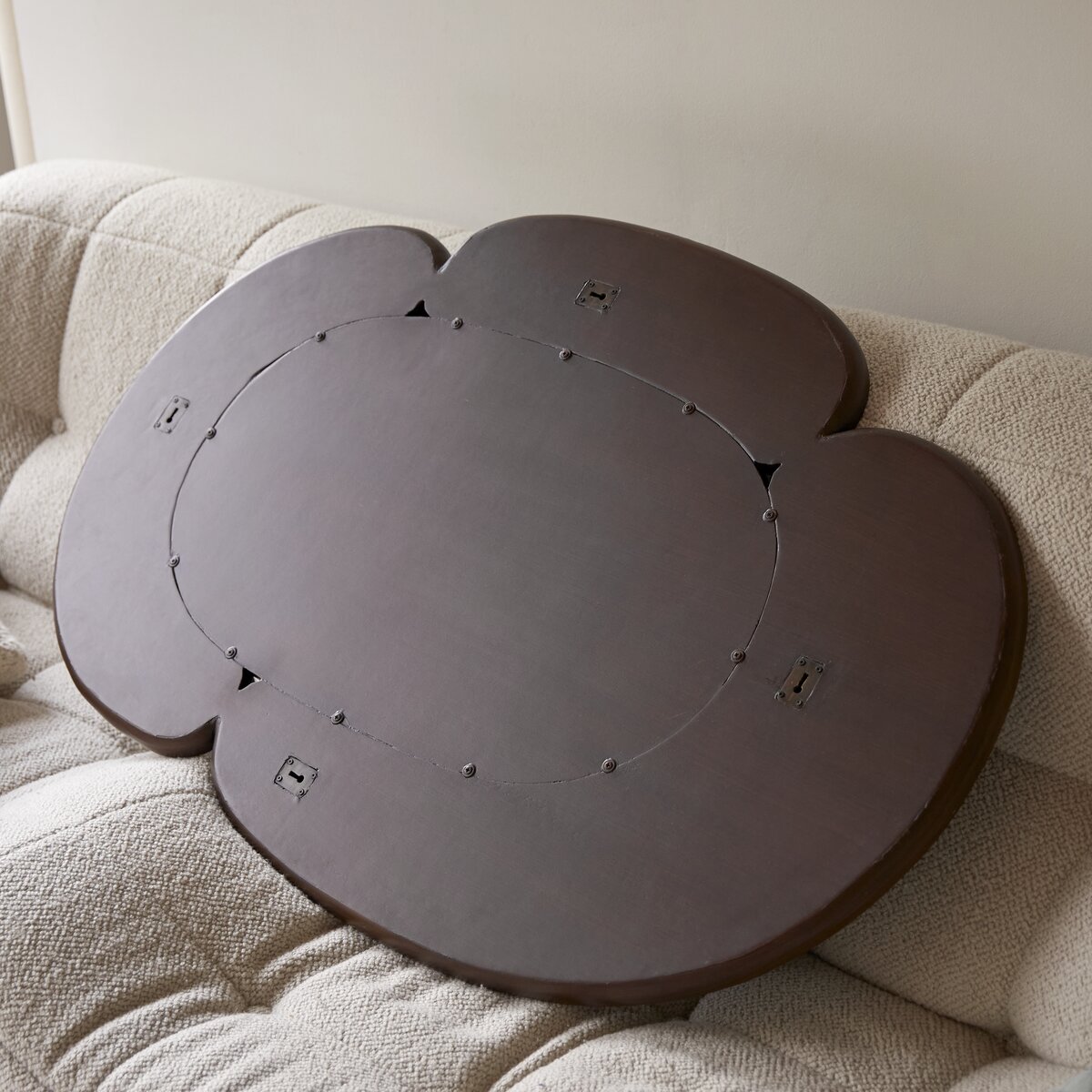 Eda - Oval mirror in dark mindi wood 75x115 cm Eda - Oval mirror in dark mindi wood 75x115 cm