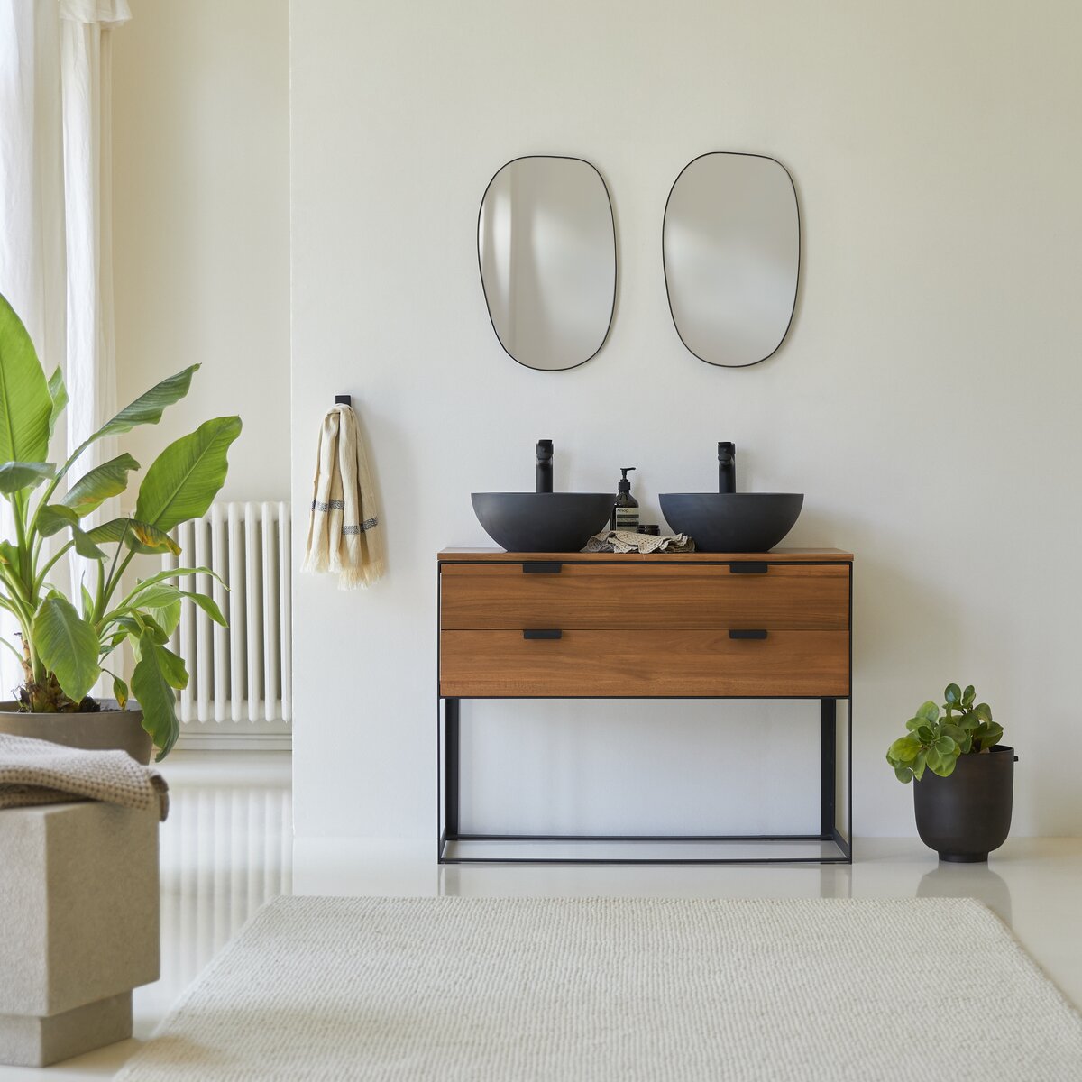 Urban - Solid acacia vanity unit 100 cm Urban - Solid acacia vanity unit 100 cm