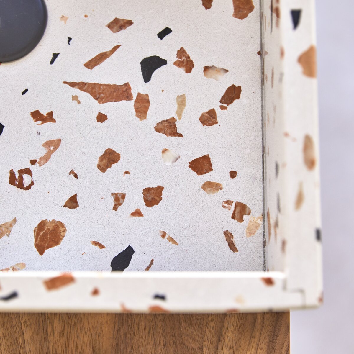 Made - Brown Square premium terrazzo Washbasin Made Made - Brown Square premium terrazzo Washbasin Made