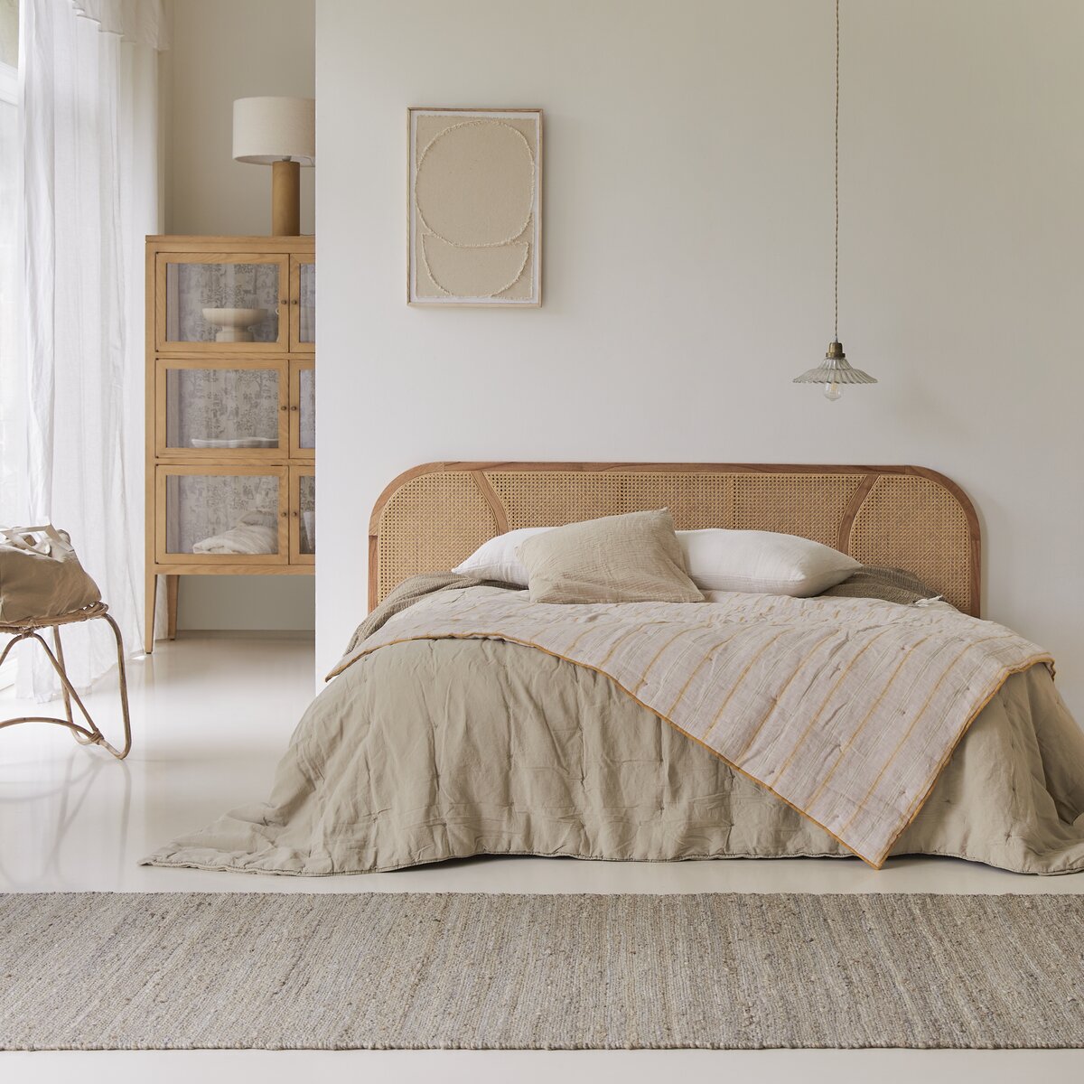 Stripes - Couverture en lin, sand Stripes - Couverture en lin, sand
