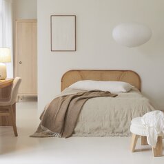 Cama doble de teca 160 x 200 cm - Muebles de dormitorio - Tikamoon