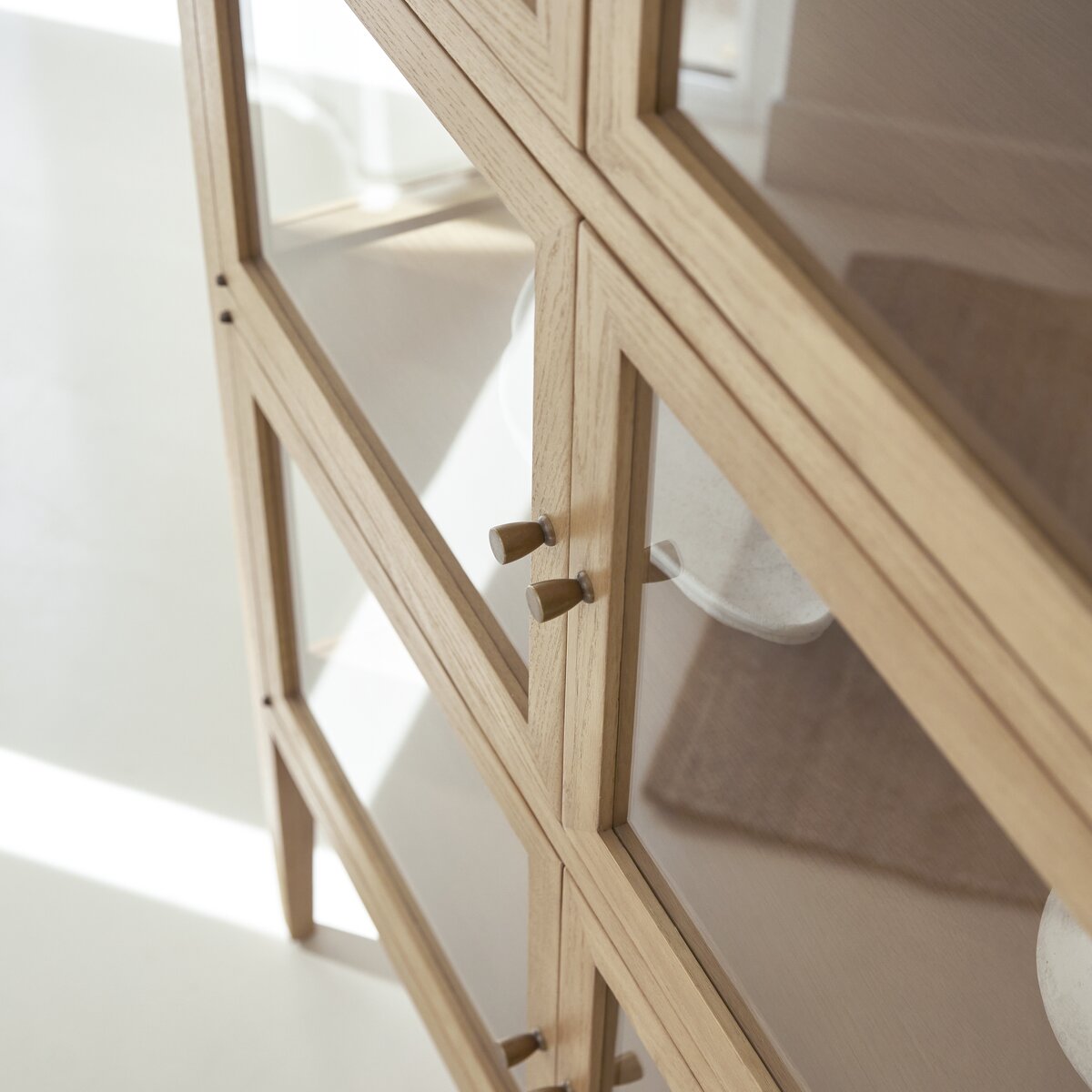 Tana - Wide oak display cabinet Tana - Wide oak display cabinet