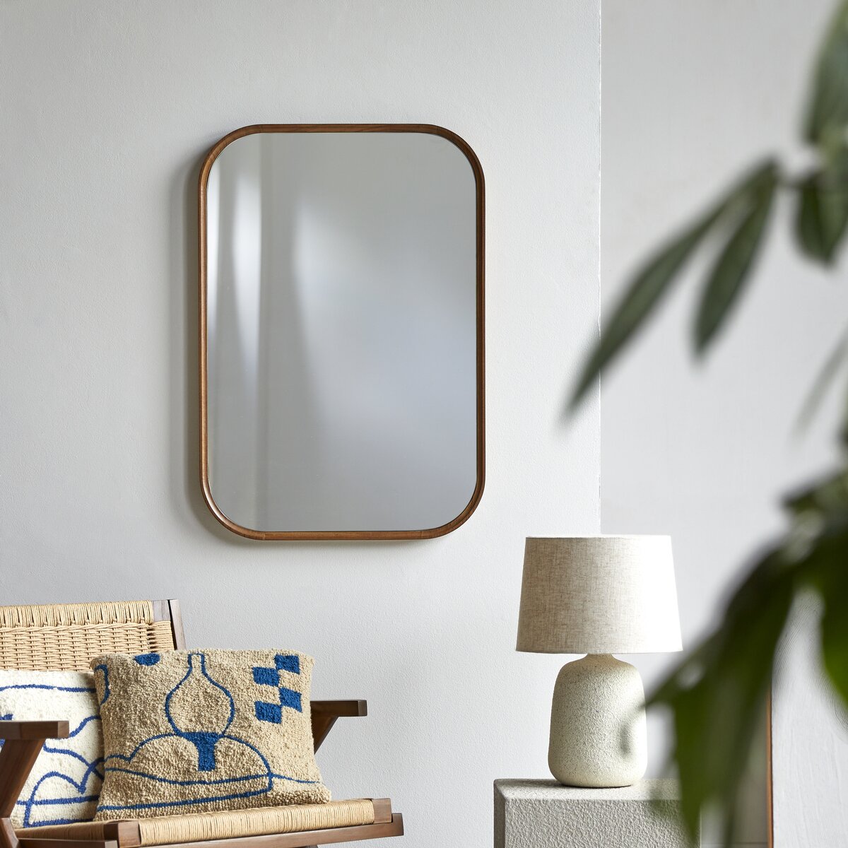 Specchio rettangolare in teak da 80 cm - Decorazione da soggiorno - Tikamoon
