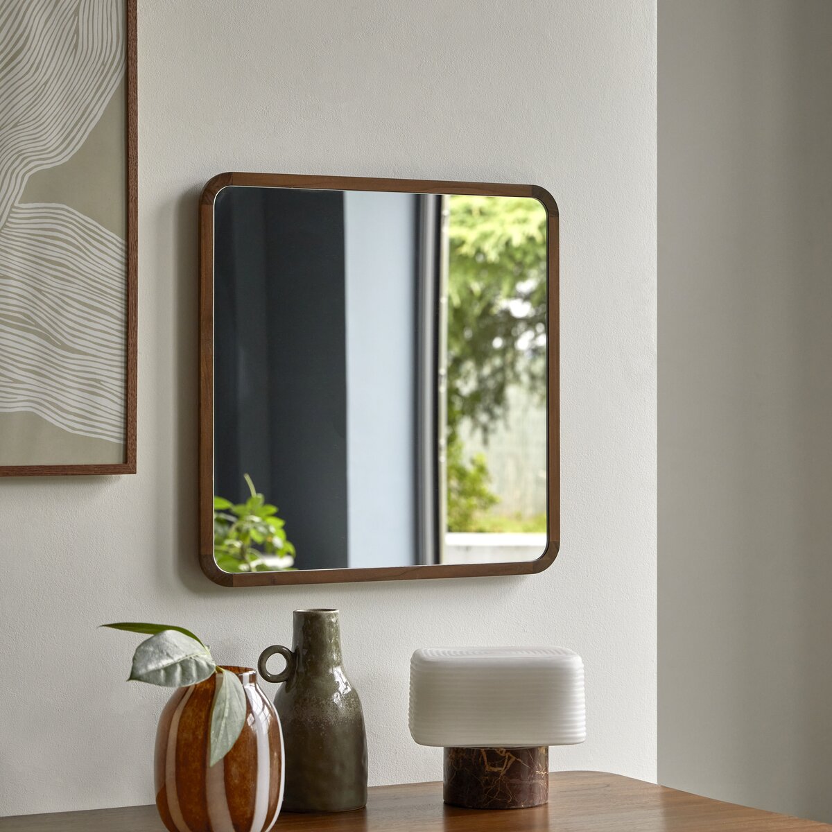 East - Square solid teak mirror 60x60 cm East - Square solid teak mirror 60x60 cm