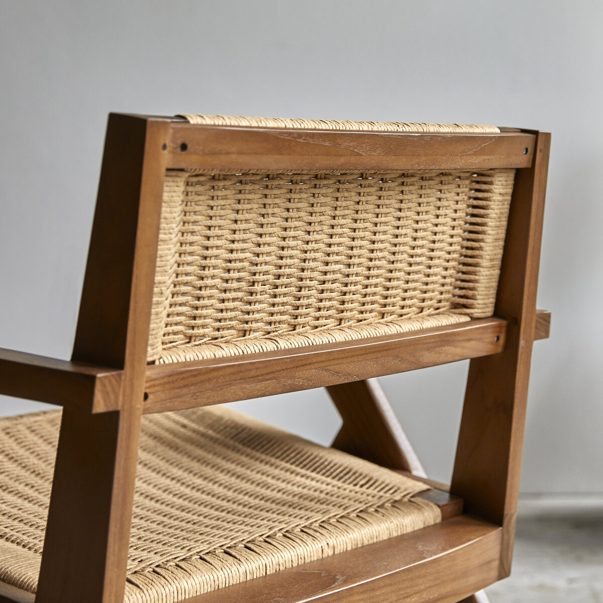 Tribute - Solid teak and woven paper cord armchair Tribute - Solid teak and woven paper cord armchair